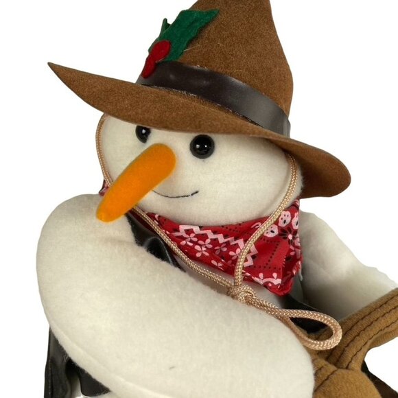 Cowboy Plush with Saddle Weighted to Sit on Mantel Western Decoration u 16 in u - Picture 10 of 16